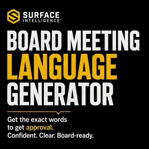 Board Meeting Language Generator card