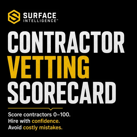 Contractor Vetting Scorecard tool