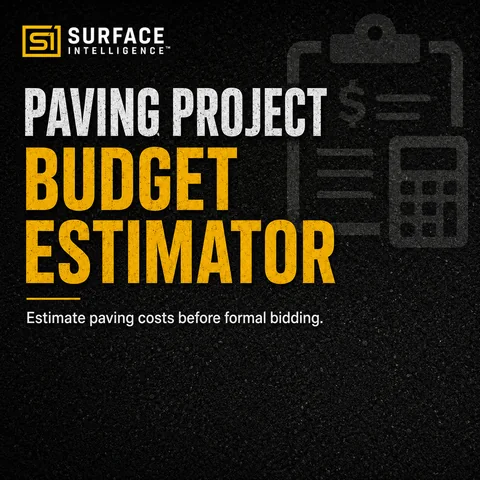 Paving Budget Estimator card