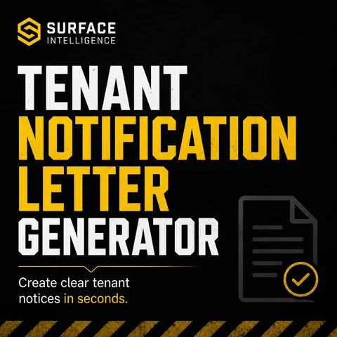 Tenant Notification Letter Generator card