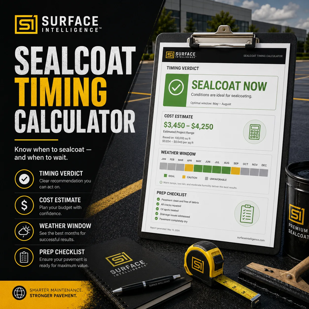 Sealcoat Timing Calculator preview