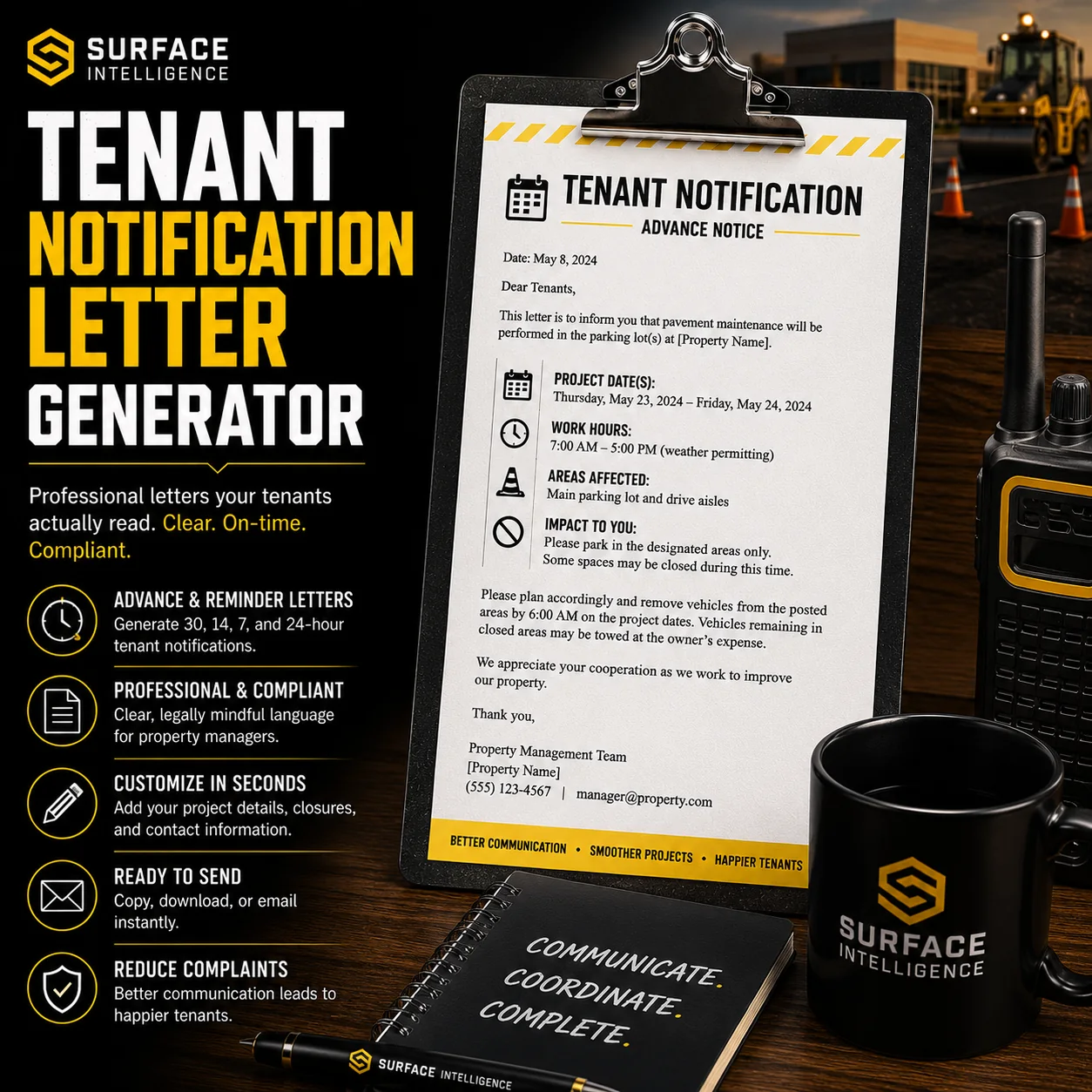 Tenant Notification Letter Generator preview
